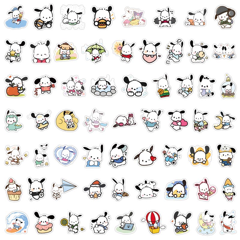 120pcs Sanrio Pochacco Cartoon Sticker for Kids Cute Graffiti DIY Phone ...
