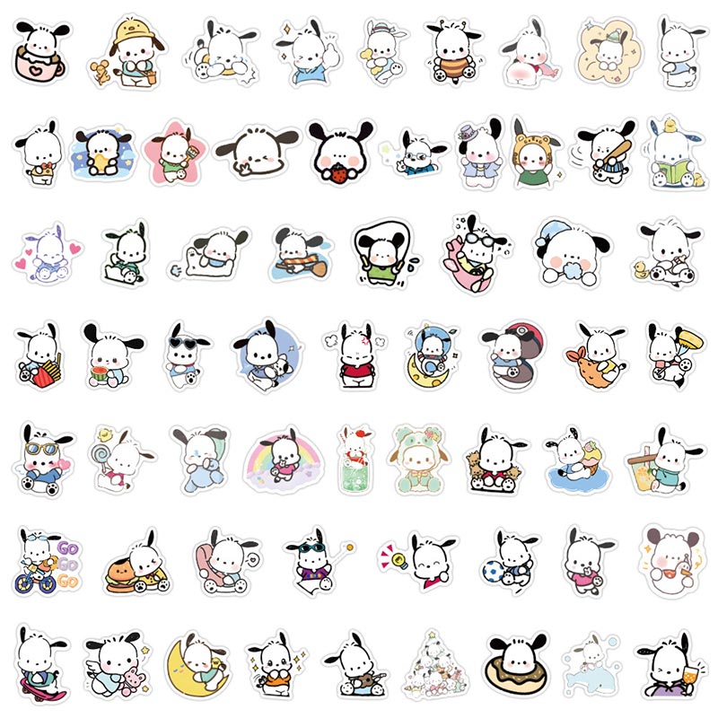 120pcs Sanrio Pochacco Cartoon Sticker for Kids Cute Graffiti DIY Phone ...
