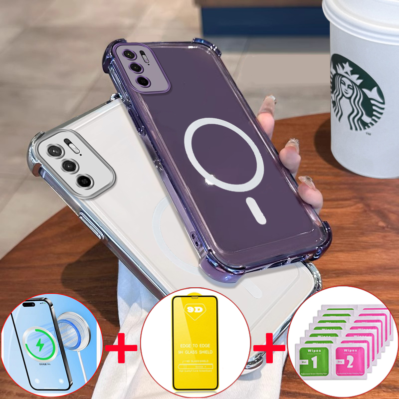 4 In 1 With Tempered Glass Case For Redmi Note 10 5g Xiaomi Poco M3 