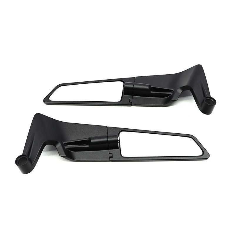 Universal Motorcycle Side Mirror Rearview Mirrors Wind Wing Rotating ...