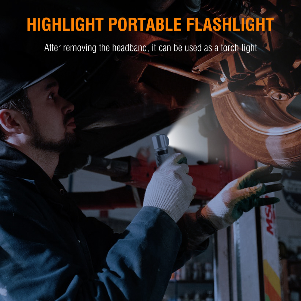 BORUiT BR15 2000LM 15*LEDs Powerful Headlamp Type-C Rechargeable 2200mAh Headlight Waterproof Outdoor Camping Head Torch - View #9