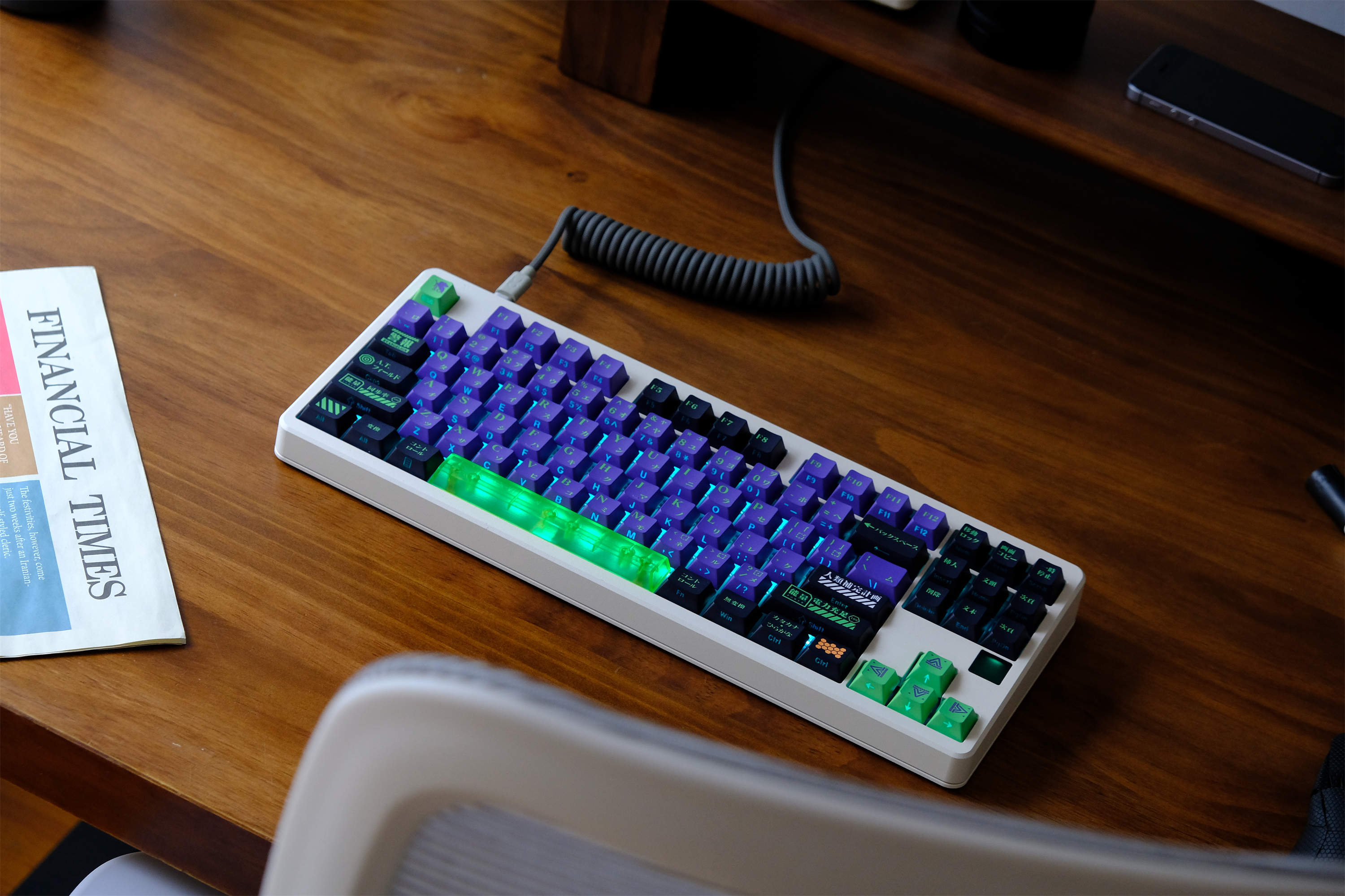 EVA Unit-01 Side light Keycap 137 Keys PBT Material Cherry Profile DYE ...