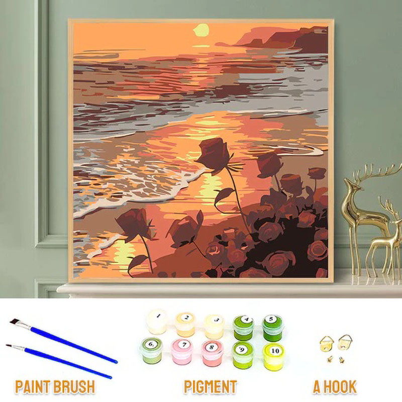 20X20cm Digital Oil Paint By Numbers Canvas Frame Number Painting Home ...