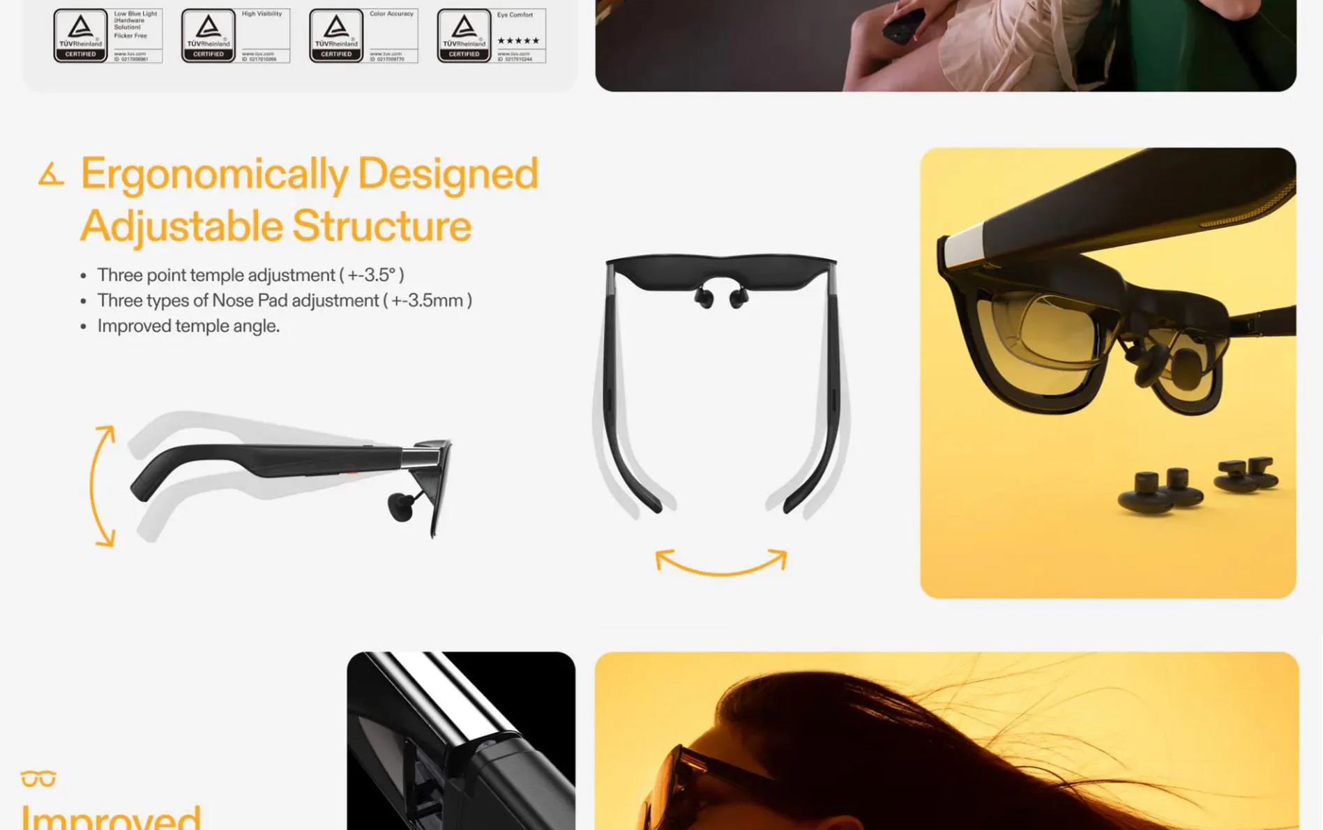 XREAL One Gafas AR Con Chip X1, Smart Glasses XR 3 DoF Nativo, 147" 50 - Foto 3