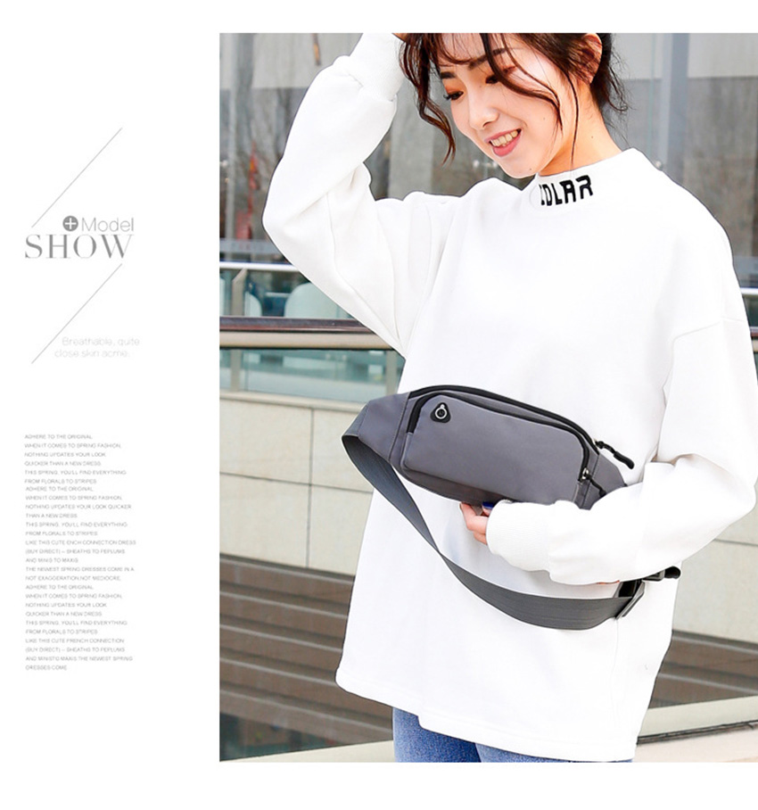 Men Water Resistant Waist Bag With Adjustable Belt Esg13374 - Waist Bag