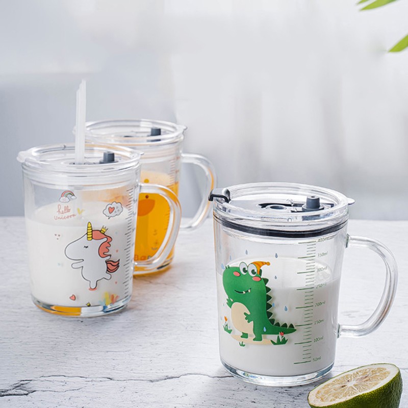 Milk Cups Children's Graduated Cups Kids Cup Household Straw Cups Juice ...