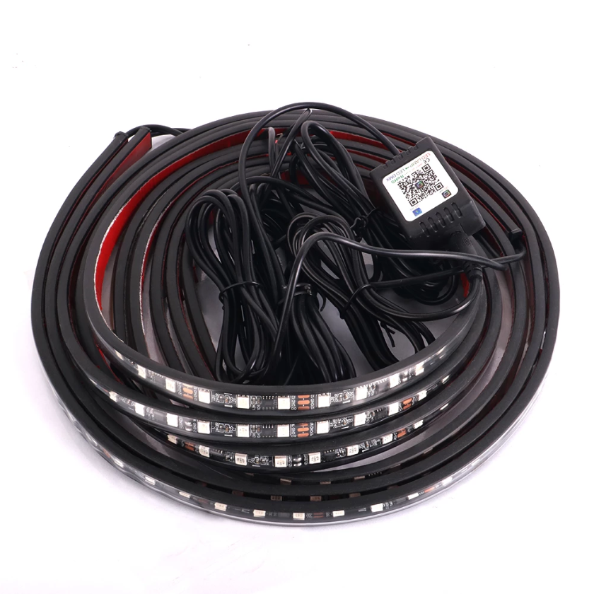 Neon LED RGB Car Underglow Bottom Light APP Control Flexible Waterproof ...