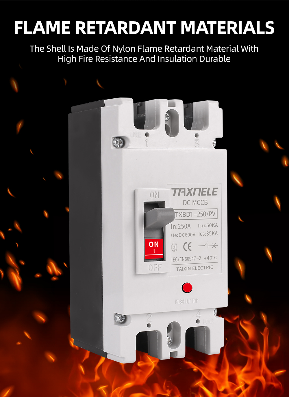 Solar Molded Case DC Circuit Breaker MCCB Overload Switch Protector ...