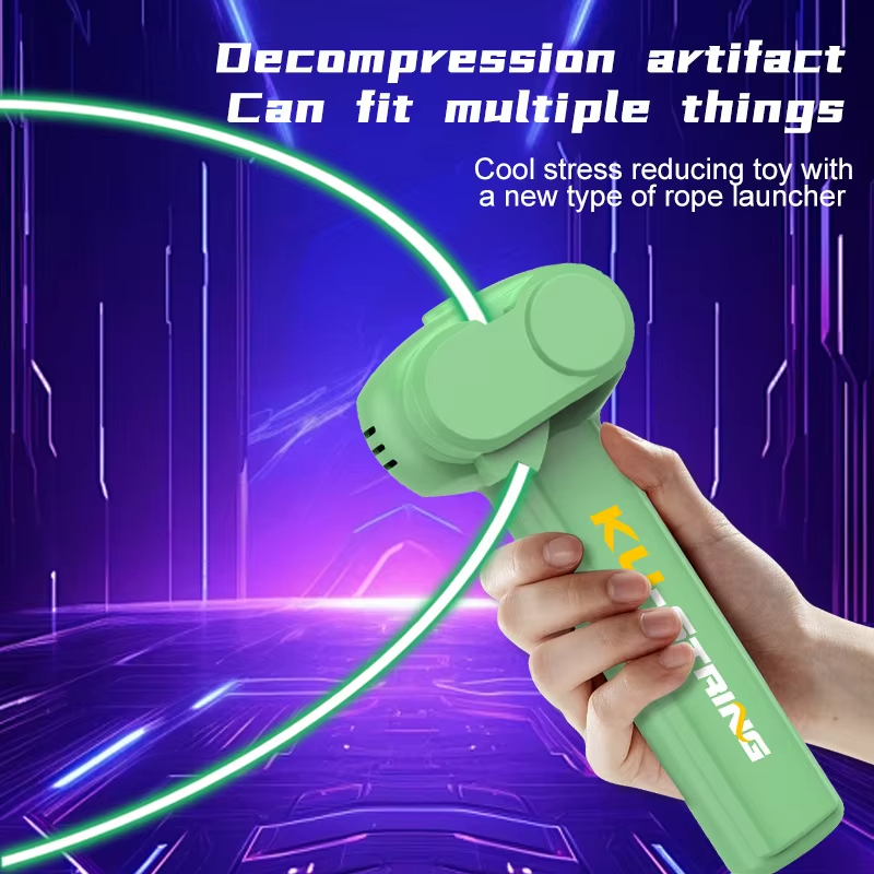Electric Luminous String Rope Launcher Toy Glow in The Dark Portable ...