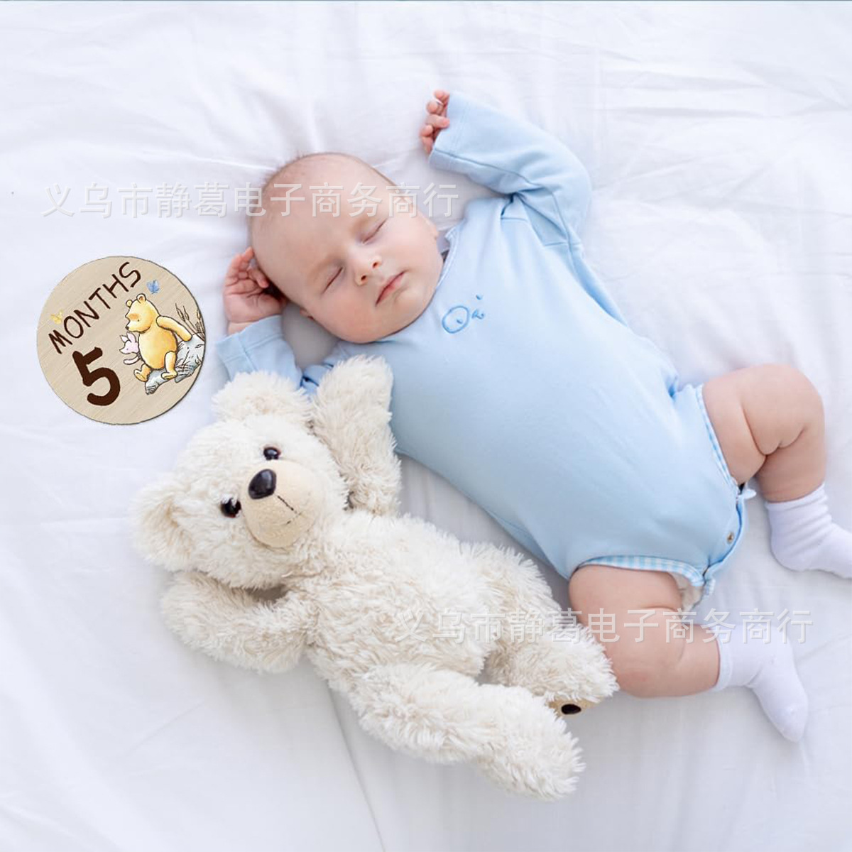 Winnie Baby Monthly Milestone Circles - The Pooh Bear Baby Stuff Wooden ...