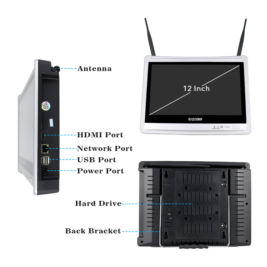 Outdoor Wireless NVR PTZ Kits 12.5