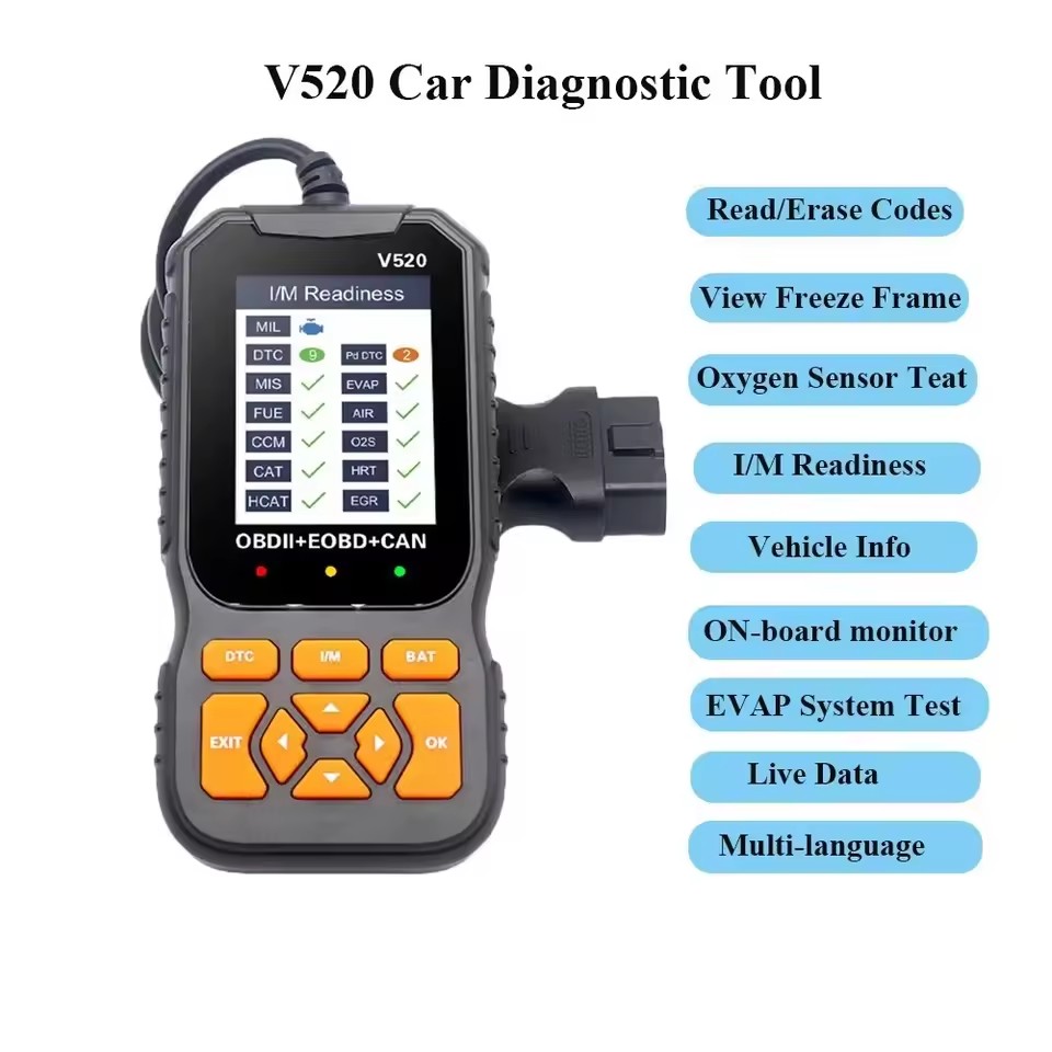 Universal Car Diagnostic Tool Auto Inspection Tools Scanner V520 Oxygen ...