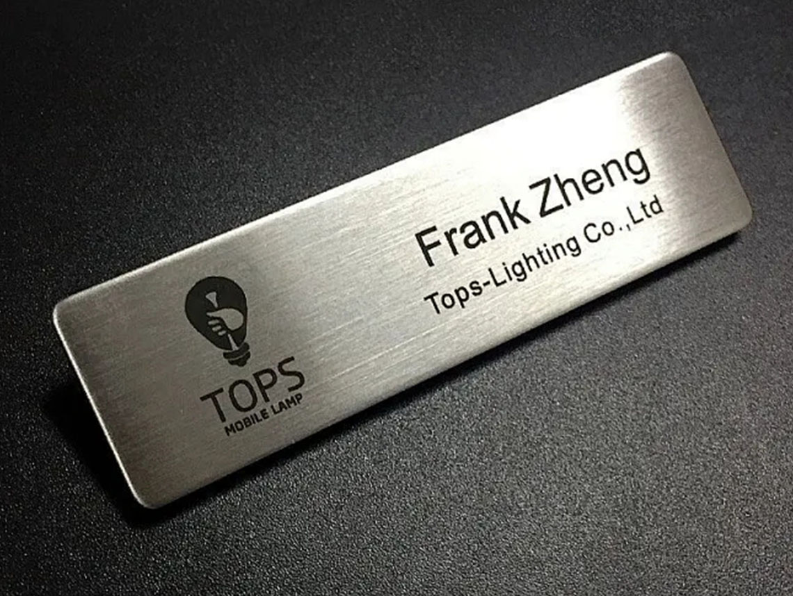 Free Customized Metal Nameplate Personalized Text Brand Logo Title ...