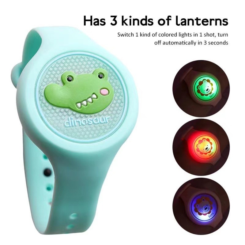 Kids Mosquito Repellent Watch With Led Lights, Lightweight Natural Mosquito Repellent Bracelet