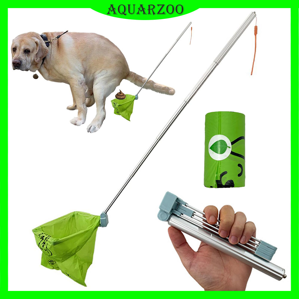 AQUARZOO Pet Dog Pooper Scooper,Dogs Poop Picker up with Bag Attachment ...