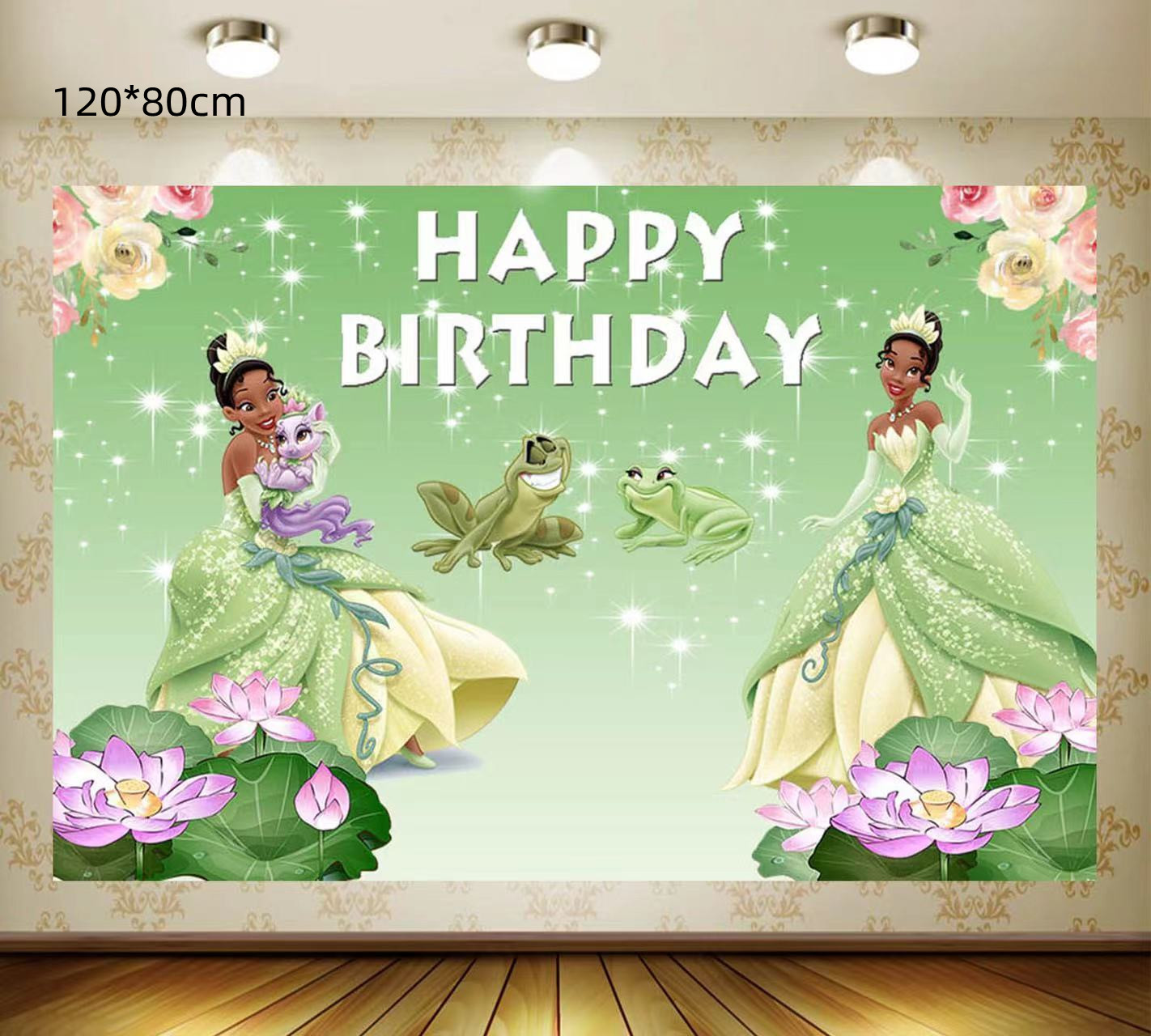 Décoration Fond Photo Princesse Pour Fête Fille - Backdrop Rond Pour Baby Shower, Anniversaire, Neuf Sous Plastique