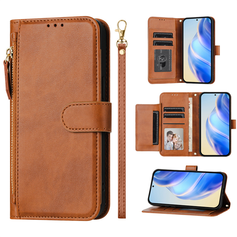 Ucikov Leather Flip Case for Honor X6c, Butterfly and Almond Tree Flower Design, Non-Slip Magnetic Wallet Case Cover for Honor X6c, Rose Gold