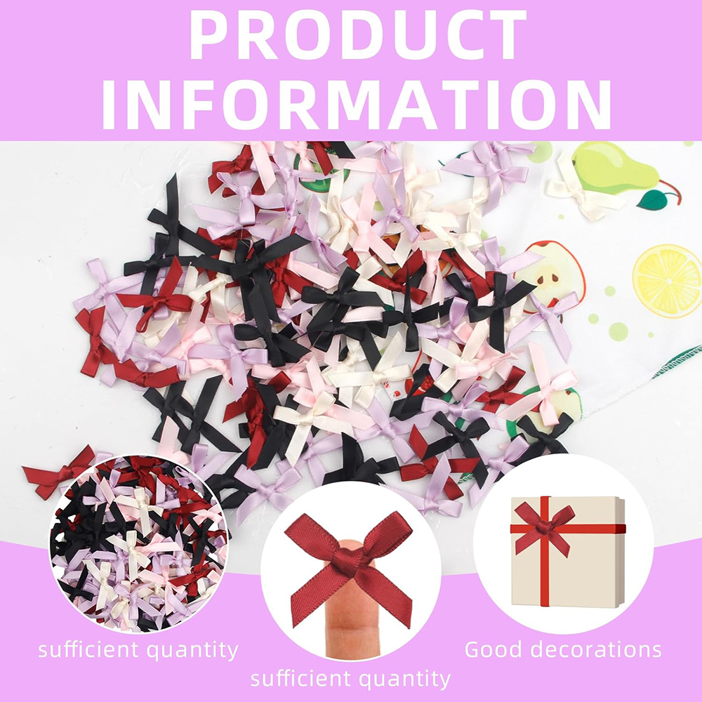 100Pcs Multi-Color Ribbon Ribbon Bow Handmade Bow DIY Gift Box Bow ...