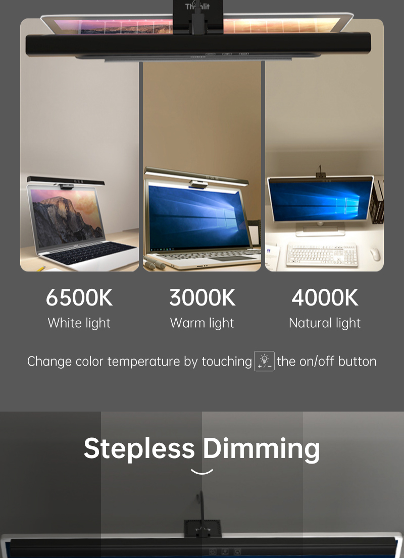 Thunlit Computer Monitor Lamp 33cm Eye Protection Screen Monitor Light ...