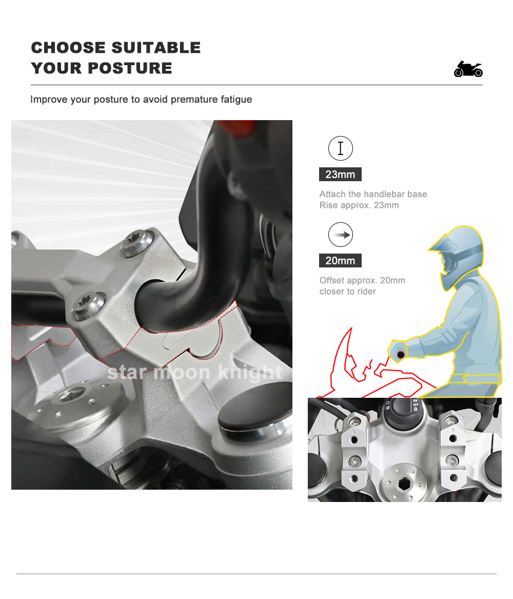 Motorcycle Accessories Handlebar Riser For BMW F800GS F800 F 800 GS ...