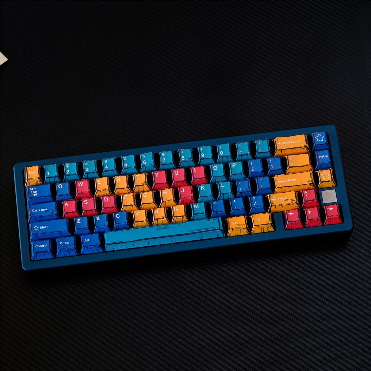 Comic Style Color Palette Keycaps PBT Dye-sub Cherry Profile Keycap ...