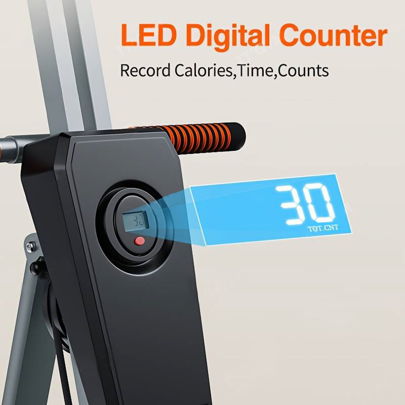 Vertical Climbing LED Foldable Cardio Fitness Equipment 5 gearMachine ...