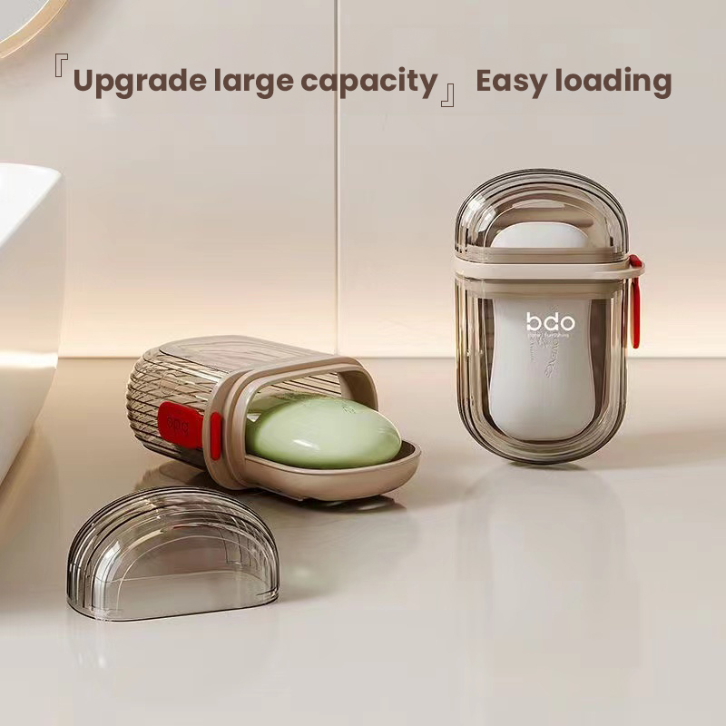 Double Layer Travel Soap Holder – Drainage Soap Dish, Portable Shampoo Box