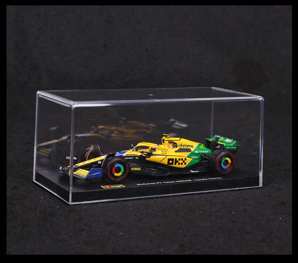 Bburago 1:43 McLaren MCL38 F1 2024 – Monaco Ayrton Senna GP – Neuf