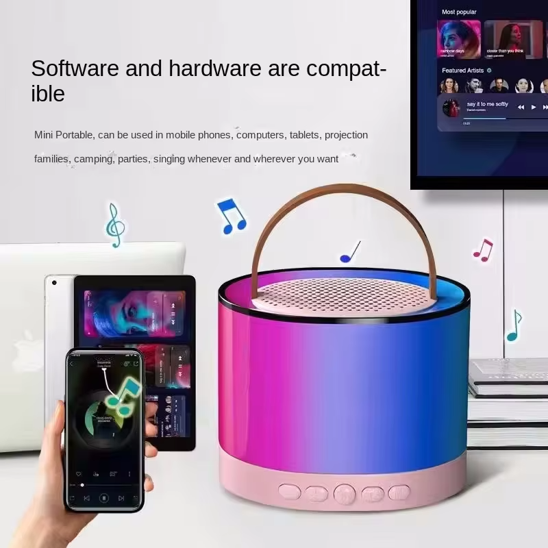 YUMMY K52 Mini Bluetooth Speaker Wireless Karaoke Portable Home Party ...