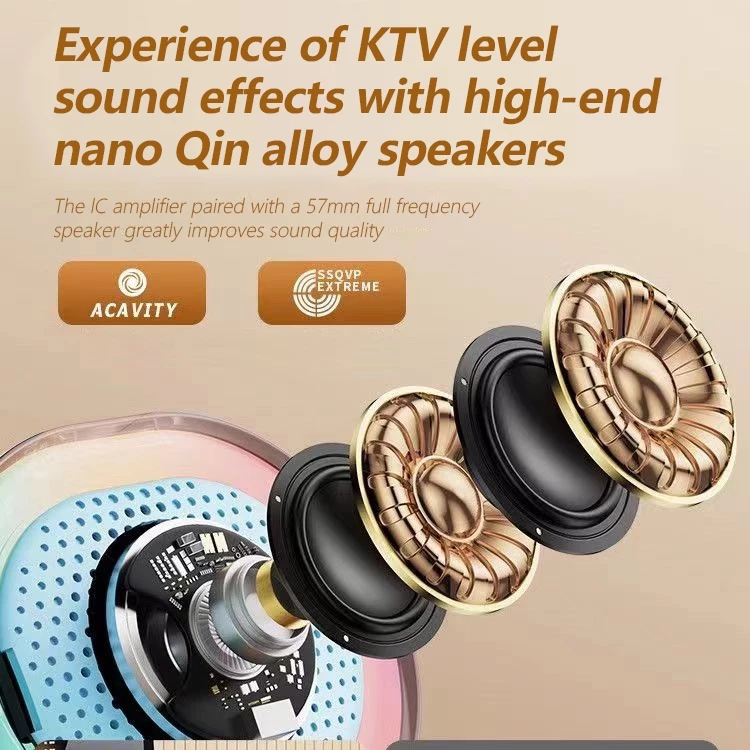 YUMMY K52 Mini Bluetooth Speaker Wireless Karaoke Portable Home Party ...