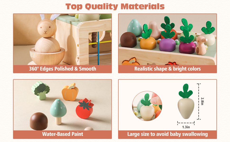Montessori Toys Toddlers Wooden Educational Toys for Baby Boys Girls ...