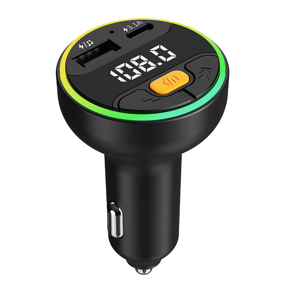 Car Bluetooth Fm Transmitter Receiver Tf Handsfree Car Kit A Usb