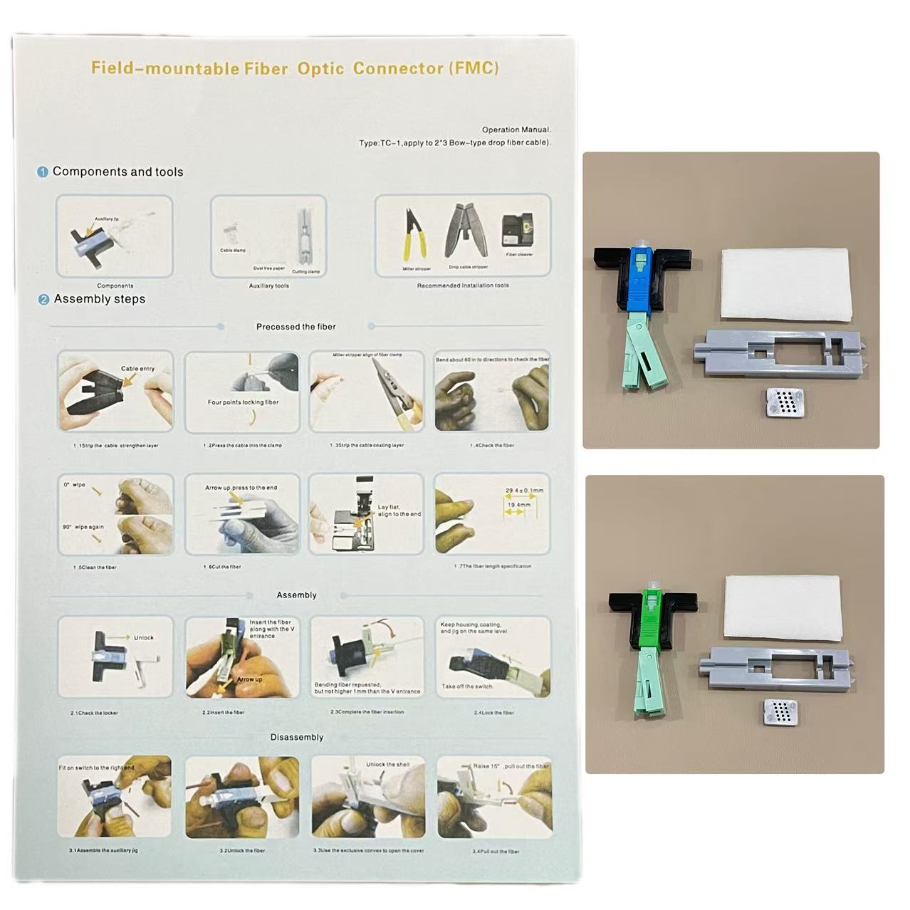 Fiber Optic Quick butterfly Connector SC UPC/APC Optional with Special ...