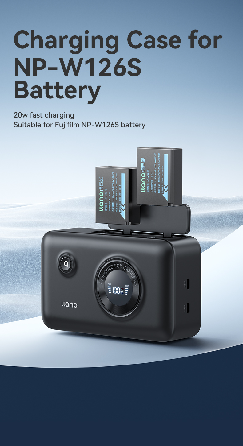 Llano 30W NP-W126S Chargeur Rapide Pour Fujifilm X100VI