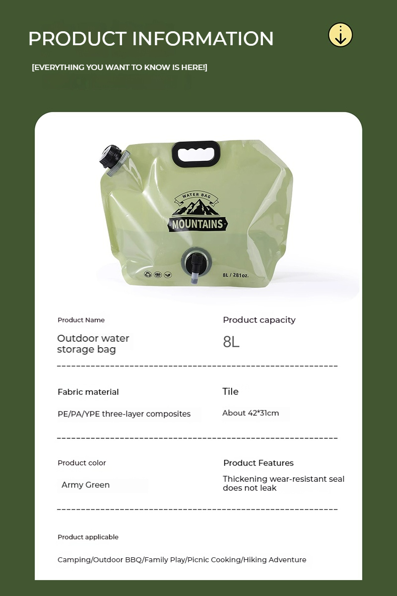【PH STOCK】Northhike 8L Collapsible Water Container Bag with Spigot ...