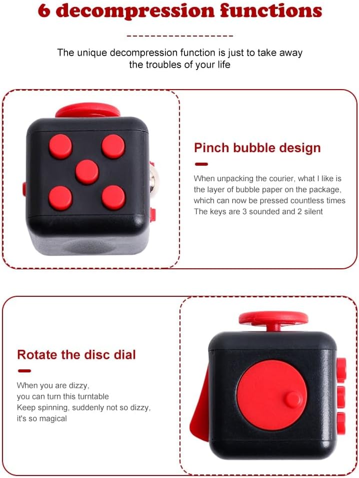 Mini multi-function fidget cube decompression dice resistance toy ...