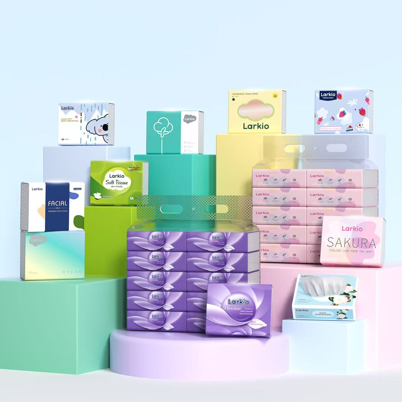 【Larkio】10 packing Tissue Facial Tissue order Tissue 4-Ply Facial ...