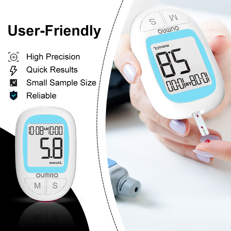 OUMRQ Glucose Meter Complete Set Glucometer with 50PCS Blood Glucose ...