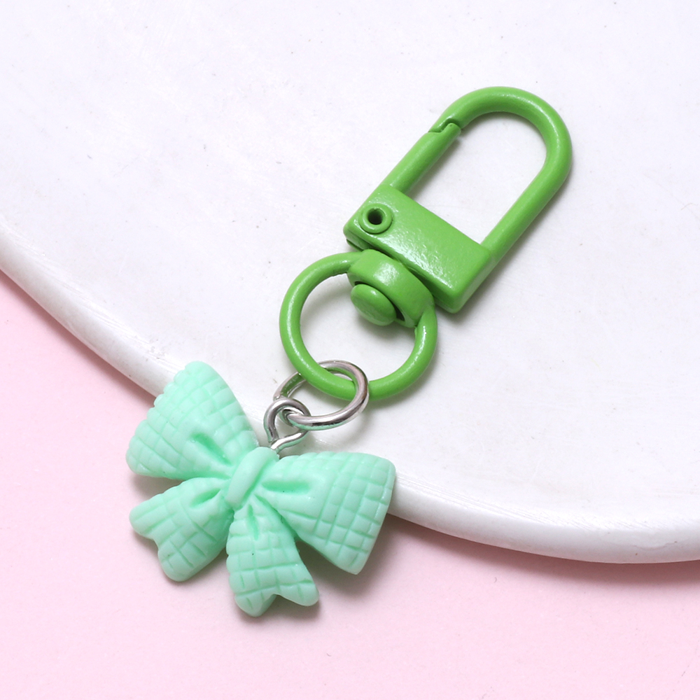 1pcs Bow Keychain For Keyring Backpack Accessories Split Rings Keyfob ...