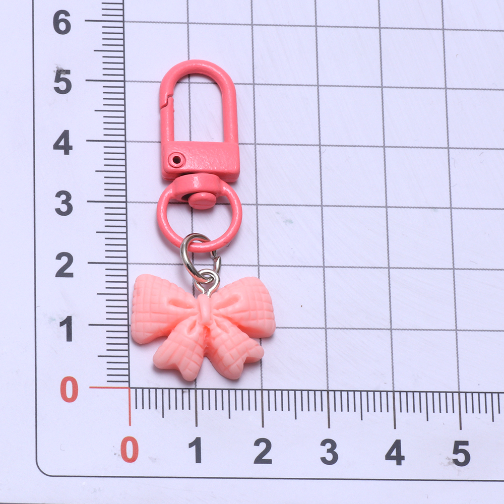 1pcs Bow Keychain For Keyring Backpack Accessories Split Rings Keyfob ...
