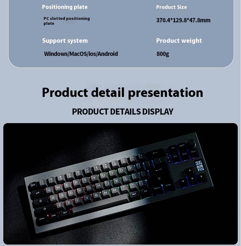 EPOMAKER Shadow-X Wireless Mechanical Keyboard 65% Hot swappable RGB ...