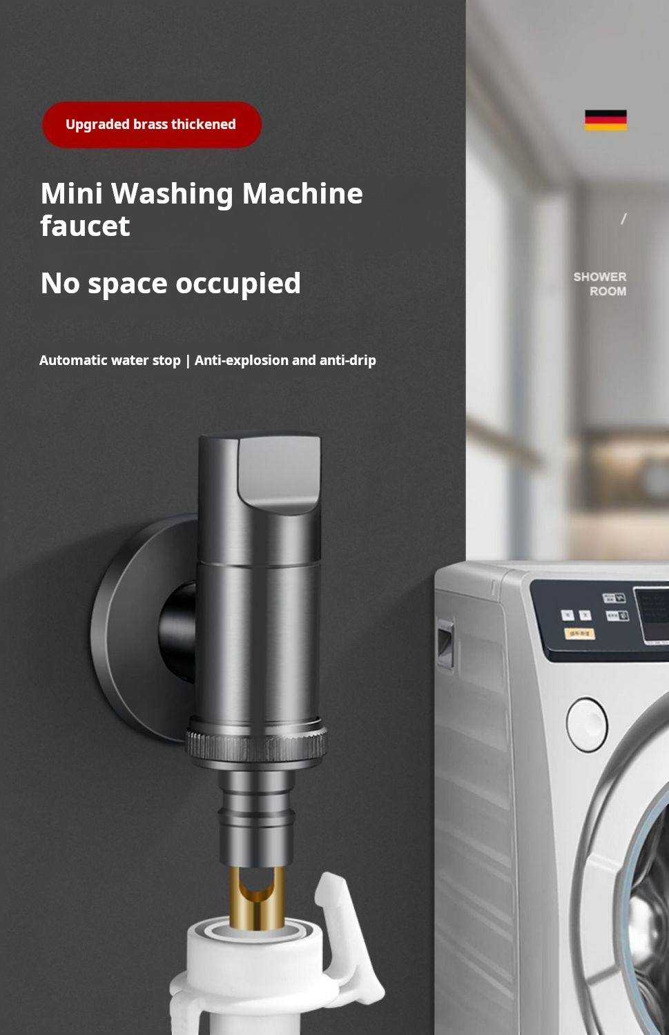 Universal faucet for washing machine, mini space-saving automatic water ...