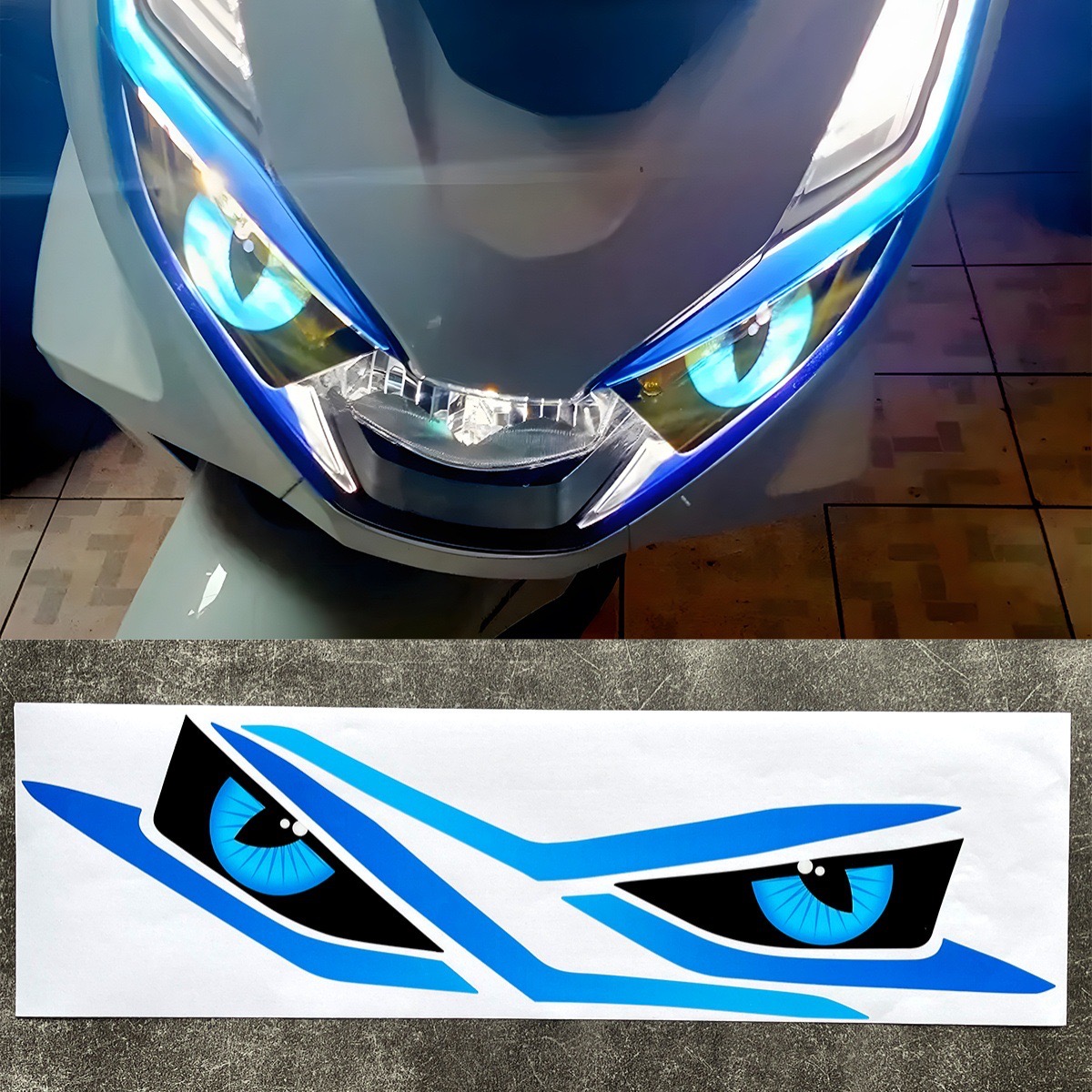 ZLWR honda pcx160 headlight stickers, headlight eyes, light ...