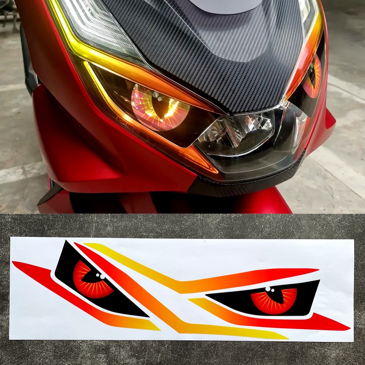 ZLWR honda pcx160 headlight stickers, headlight eyes, light ...