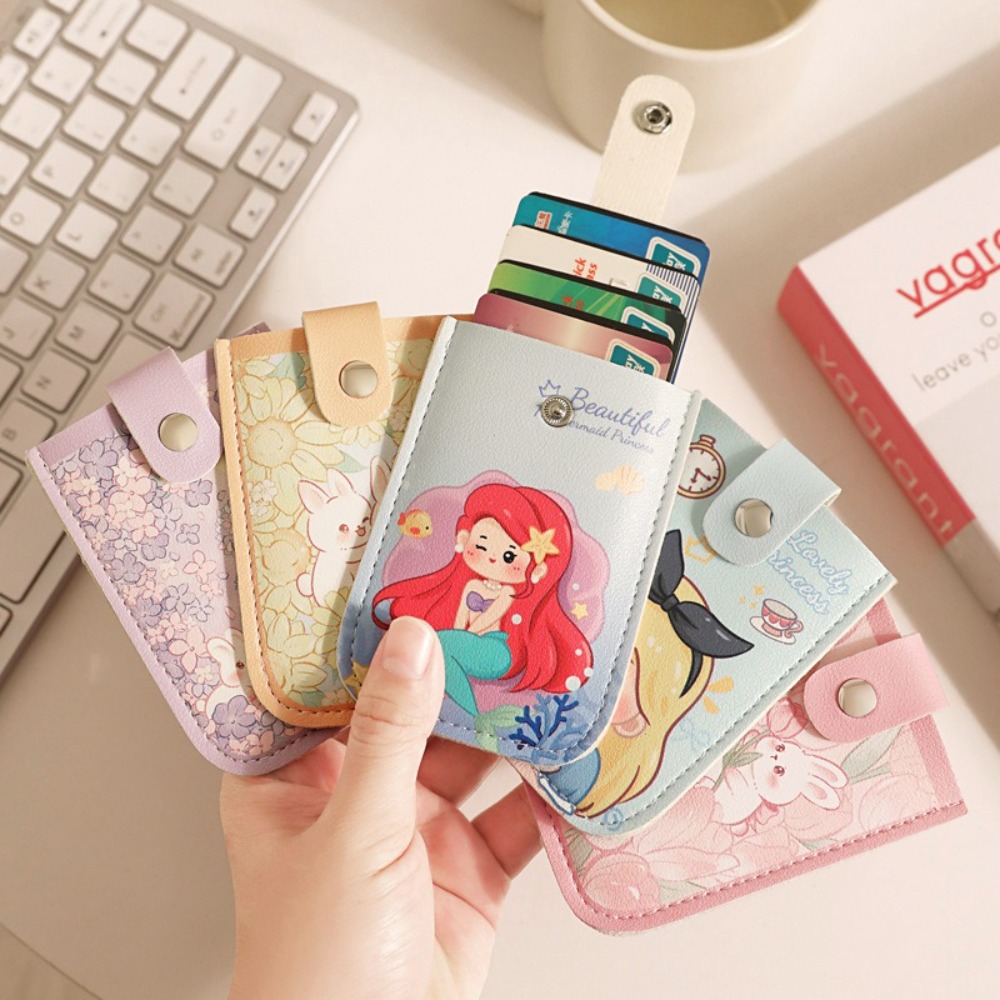 GUSTAVA Mini Card Wallet, Pull-out Type 5 Card Pockets Business Card ...