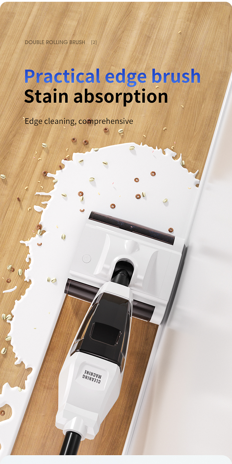 JS JOINT Smart Wireless Household Floor Washing Machine Sweep Suction ...