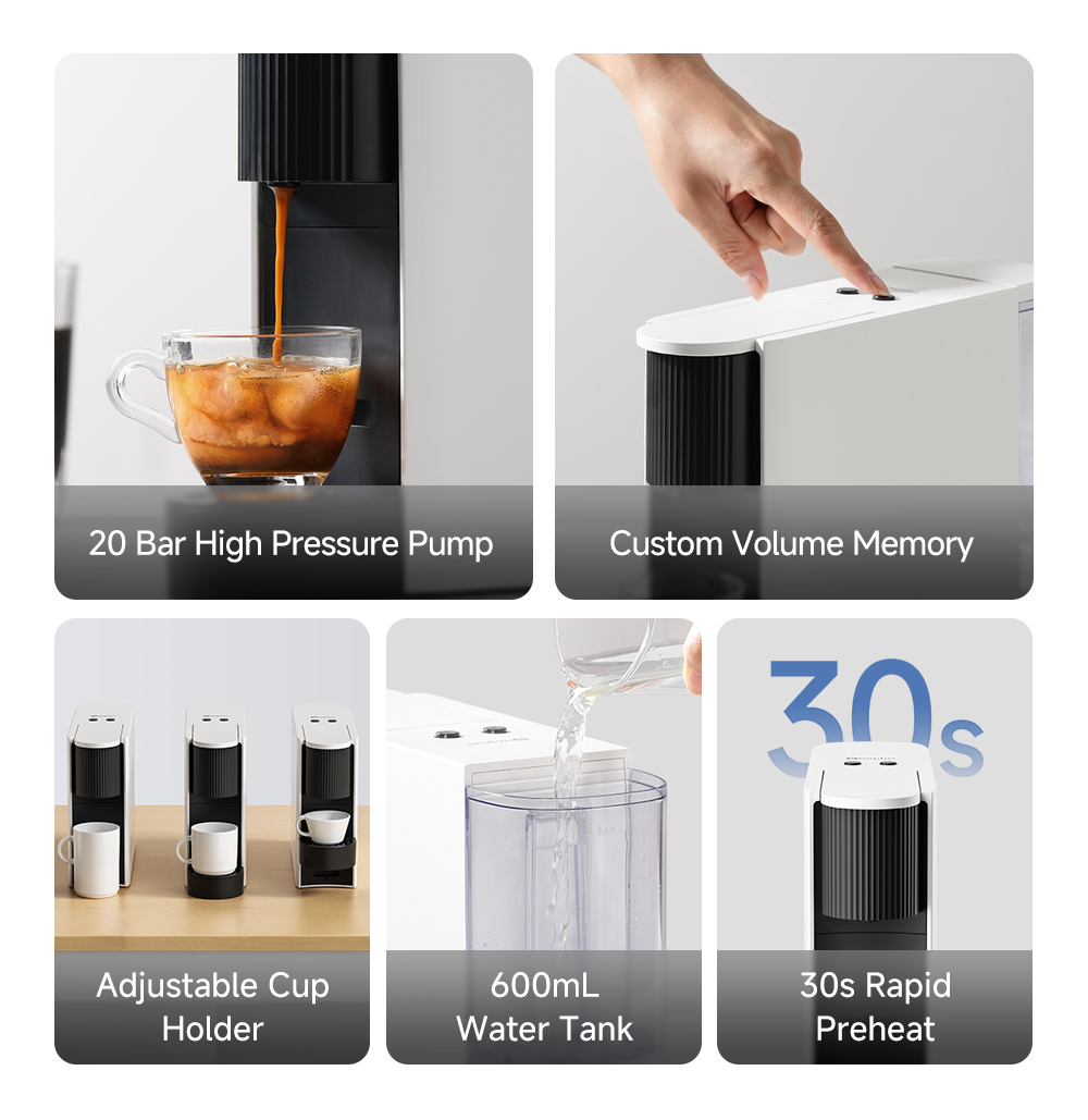 Simplus Capsule Coffee Machine Automatic Coffee Maker Fit Nespresso ...