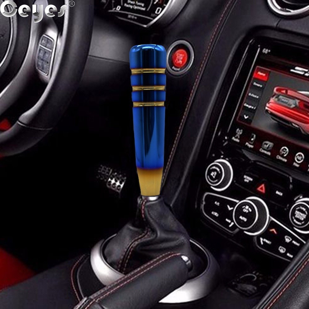 Ceyes Shift Knob Manual Aluminum Car Gear Shift Knob Shifter Lever Head ...