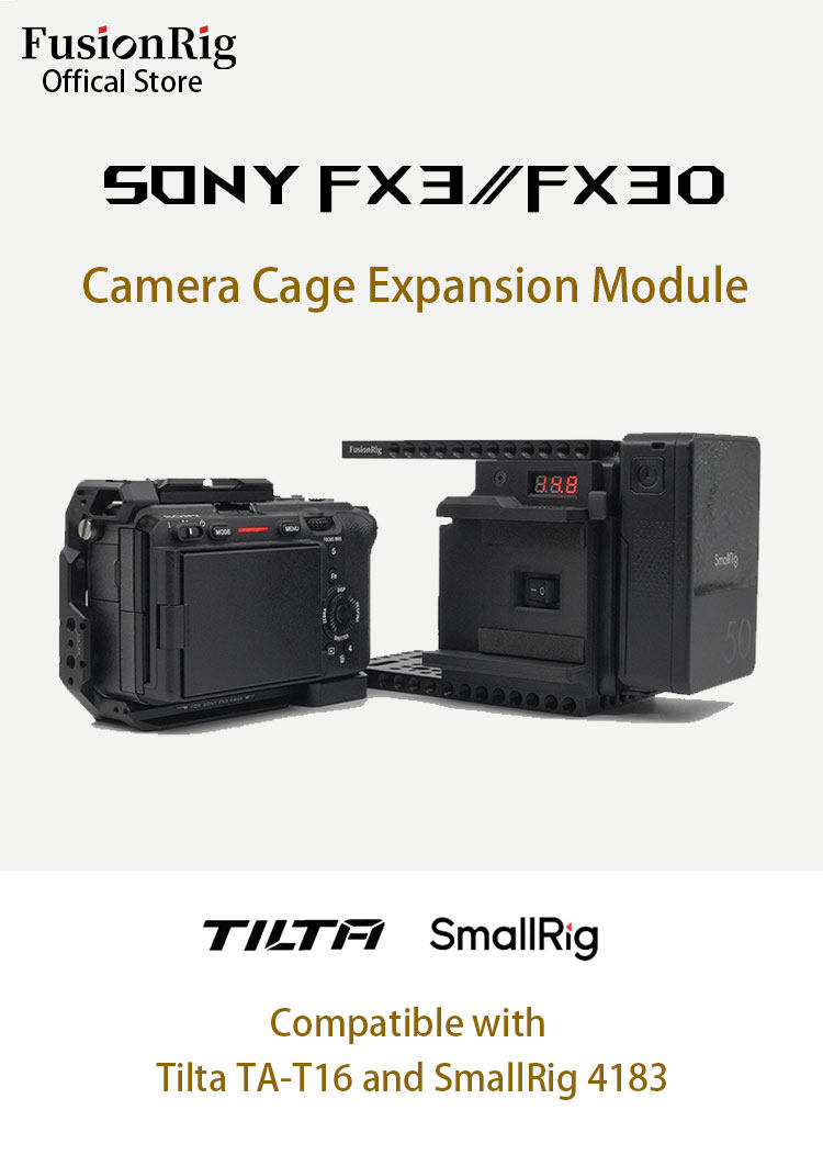 FusionRig For Sony FX3/FX30 Camera Cage Expansion Module cineback ...