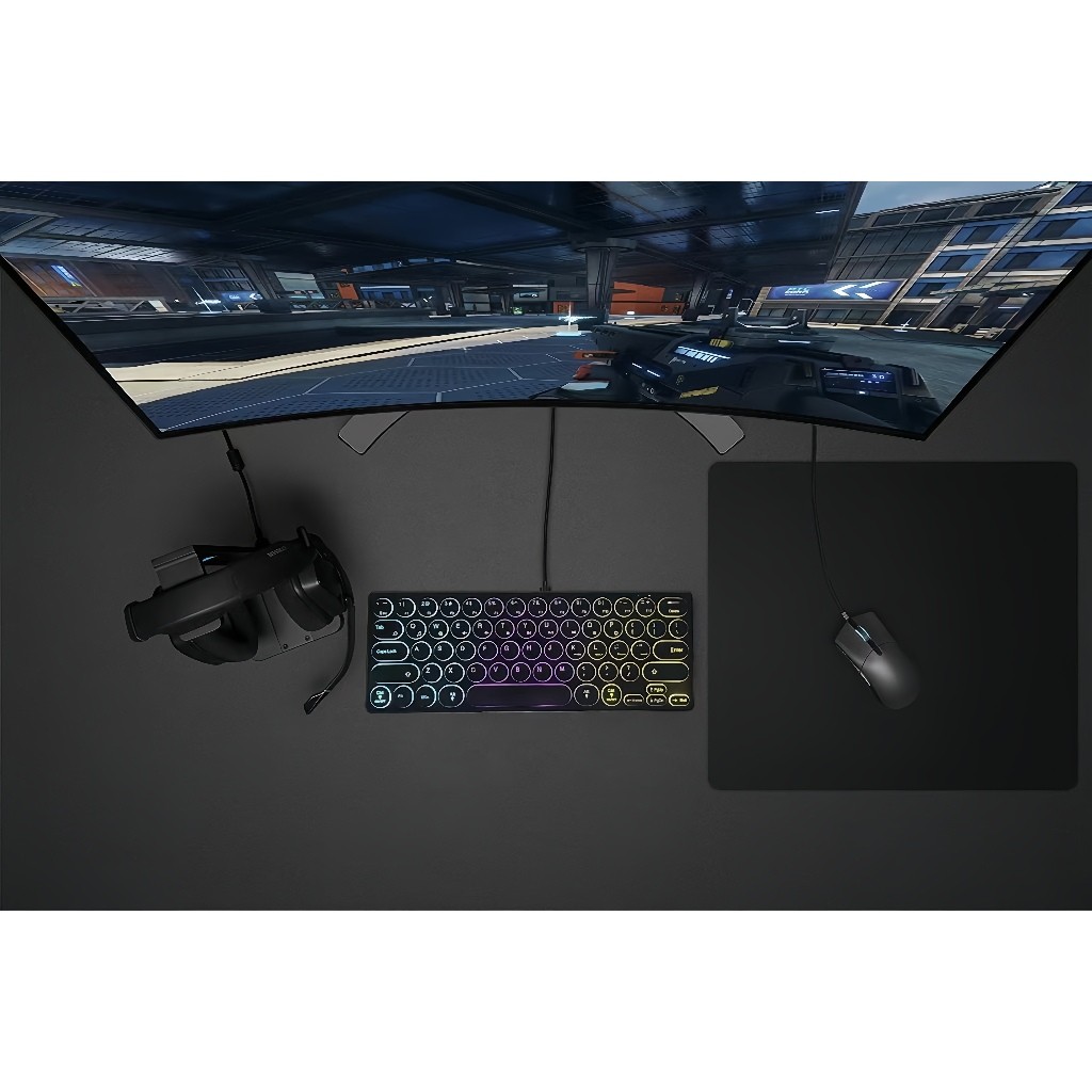 INPHIC IN-922 RGB Cool gaming keyboard - 64 key keyboard/Multi-color ...
